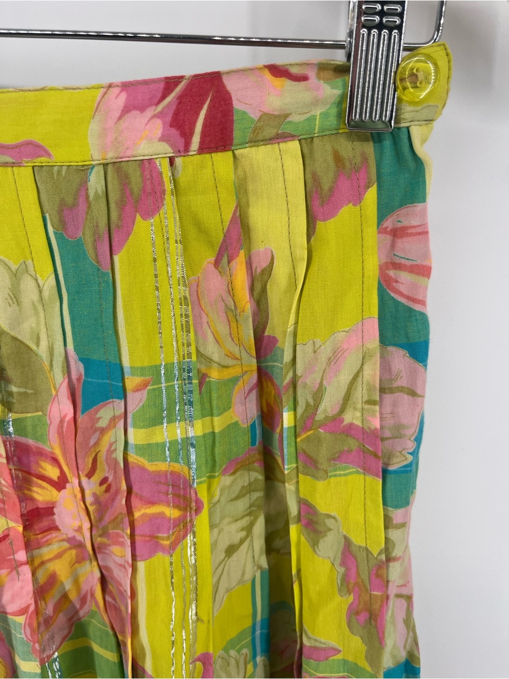 April Cornell Floral Cottagecore Midi Skirt | Boho Prairie Cotton Skirt Small - Picture 5 of 6